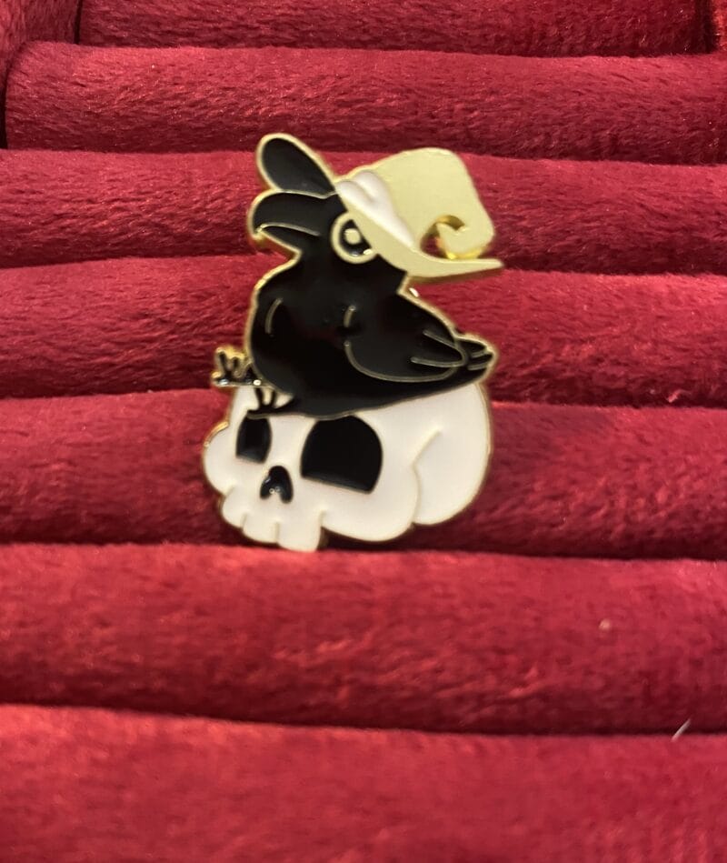 Skull Raven Pin