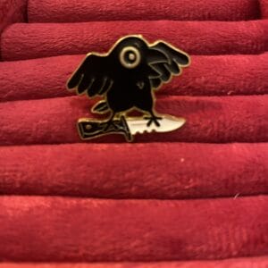 Knife Raven Pin