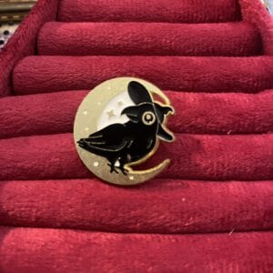 moon Raven Pin