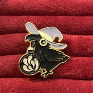 Ghost Bottle Raven Pin