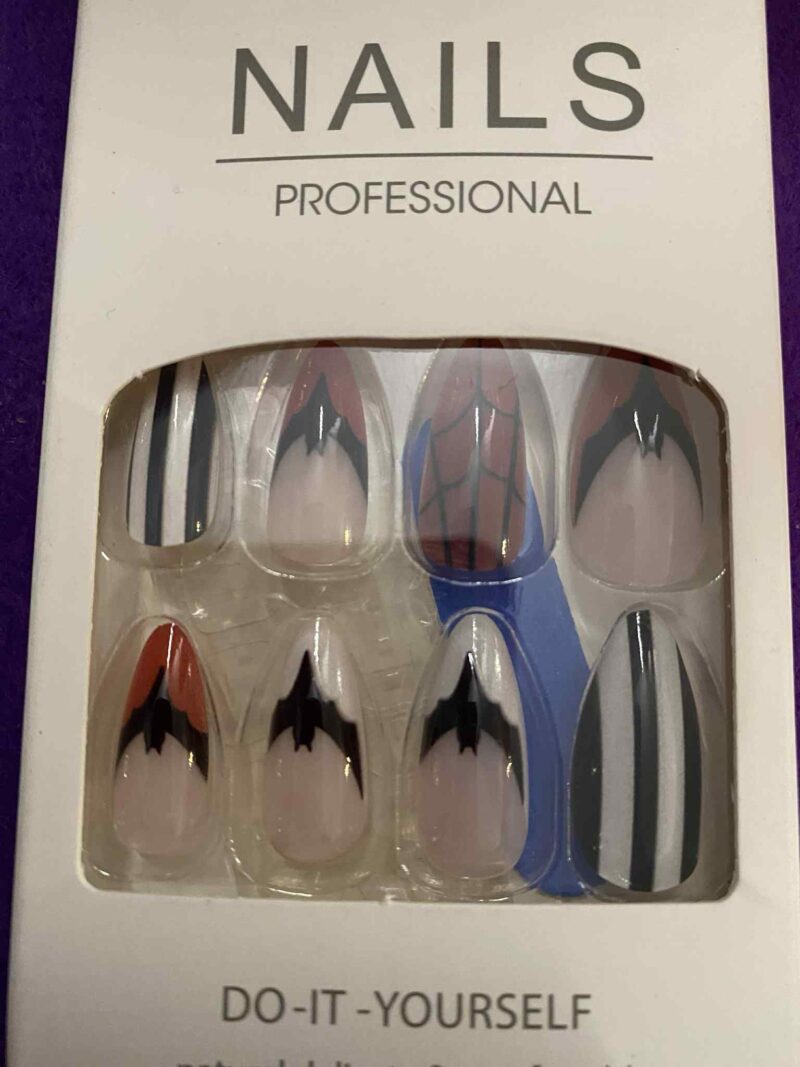 Bat Stripe Nails