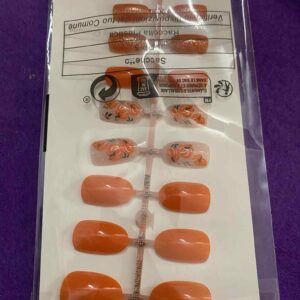 Orange Pumpkin Nails